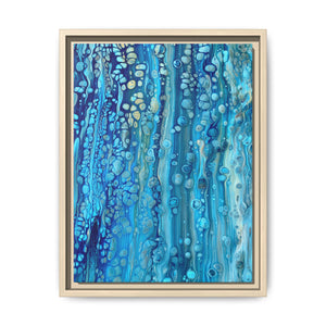 Bespattered Facade Fluid Art Abstract Painting Framed Canvas Art Print | 4 Frame Colors | Multiple Sizes