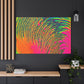 Bespattered Facade Neon Puddle Stretched Matte Canvas Art Prints | Multiple Sizes
