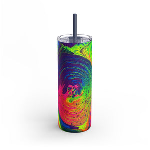 Bespattered Facade Tasty Neons Maars Maker Skinny Matte Tumbler 20oz