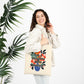 Bespattered Facade Rainbow "Sensitive Little Menace" Floral Canvas Tote Bag Reusable Carryall