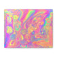 Bespattered Facade Fluid Art Abstract Painting Stretched Matte Canvas Art Prints | Multiple Sizes