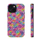 Bespattered Facade Rainbow Graffiti Hearts Impact-Resistant Case
