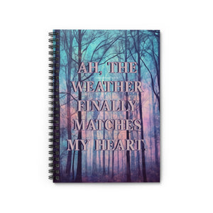 Bespattered Facade "Weather Update" Spiral Notebook - Lined Pages
