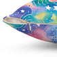 Bespattered Facade Rainbow Skies Square Throw Pillow | 4 Sizes