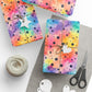 Bespattered Facade Rainbow Watercolor Dots Wrapping Paper | Three Sizes | Glossy or Matte