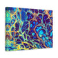 Bespattered Facade Fluid Art Abstract Painting Stretched Matte Canvas Art Prints | Multiple Sizes