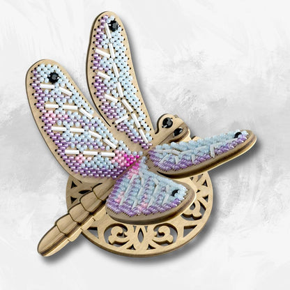 Wooden Bead Embroidery Kit – “Dragonfly” FLK-584