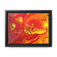Bespattered Facade Flamin' Hot Framed Canvas Art Print | 3 Frame Colors | Multiple Sizes