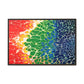 Bespattered Facade Rainbow Seaside Framed Canvas Art Print | 3 Frame Colors | Multiple Sizes