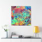 Bespattered Facade Fluid Art Abstract Painting Stretched Matte Canvas Art Prints | Multiple Sizes
