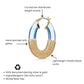 Glitter Flat Oval Lucite Hoop Earrings
