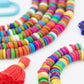 8-9mm Multi Color Natural Spacer Beads: Bright Heishi Discs