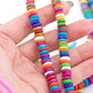 8-9mm Multi Color Natural Spacer Beads: Bright Heishi Discs