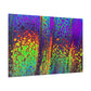 Bespattered Facade Neon Lava Stretched Matte Canvas Art Prints | Multiple Sizes