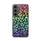 Bespattered Facade Bright Rainbow Leopard Clear Case