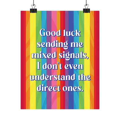 Bespattered Facade "Good Luck Sending Me Mixed Signals" Giclée Archival Matte Paper Prints