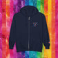 Bespattered Facade Protect the Dolls LGBTQ+ Pride Trans Support Embroidered Full-Zip Hoodie