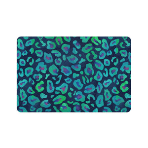 Bespattered Facade Emerald Leopard Pet Food Mat