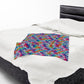 Bespattered Facade Neon Animal Print Velveteen Plush Blanket | 3 Sizes