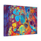 Bespattered Facade Fluid Art Abstract Painting Stretched Matte Canvas Art Prints | Multiple Sizes