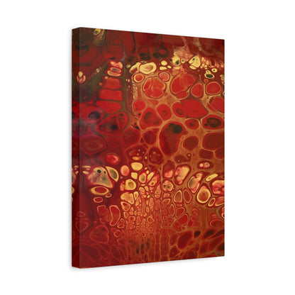 Bespattered Facade Fluid Art Abstract Painting Stretched Matte Canvas Art Prints | Multiple Sizes