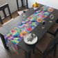 Bespattered Facade Colorful Flowers Table Runner (2 sizes)