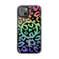 Bespattered Facade Bright Rainbow Leopard MagSafe Clear Impact Case
