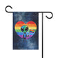 Bespattered Facade Rainbow Extraterrestrial Pride Garden Flag