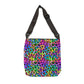 Bespattered Facade Candy Coated Neon Leopard Adjustable Tote Bag | 2 Sizes