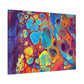Bespattered Facade Fluid Art Abstract Painting Stretched Matte Canvas Art Prints | Multiple Sizes