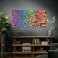 Bespattered Facade Neon Goodness Stretched Matte Canvas Art Prints | Multiple Sizes