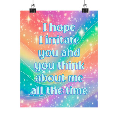 Bespattered Facade "I Hope I Irritate You" Giclée Archival Matte Paper Prints