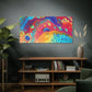 Bespattered Facade Rainbow Galaxy Stretched Matte Canvas Art Prints | Multiple Sizes