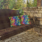 Bespattered Facade Rainbow Mosaic UV-Resistant Outdoor Pillows | 4 Sizes