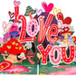 I Love You So Mush Frndly Pop Up Card - 8"x6"