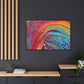 Bespattered Facade Rainbow Rings Framed Canvas Art Print | 3 Frame Colors | Multiple Sizes