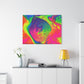 Bespattered Facade Fluid Art Abstract Painting Stretched Matte Canvas Art Prints | Multiple Sizes