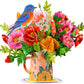 Poppy Blooms Pop Up Flower Bouquet Card