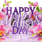 Happy Mothers Day Orchids Pop Up Card - 5" x 7"