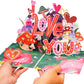 I Love You So Mush Frndly Pop Up Card - 8"x6"