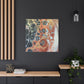 Bespattered Facade Fluid Art Abstract Painting Stretched Matte Canvas Art Prints | Multiple Sizes