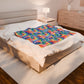 Bespattered Facade Rainbow Skies Velveteen Plush Blanket | 3 Sizes