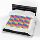 Bespattered Facade Windswept Rainbows Velveteen Plush Blanket | 3 Sizes