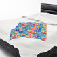 Bespattered Facade Rainbow Skies Velveteen Plush Blanket | 3 Sizes