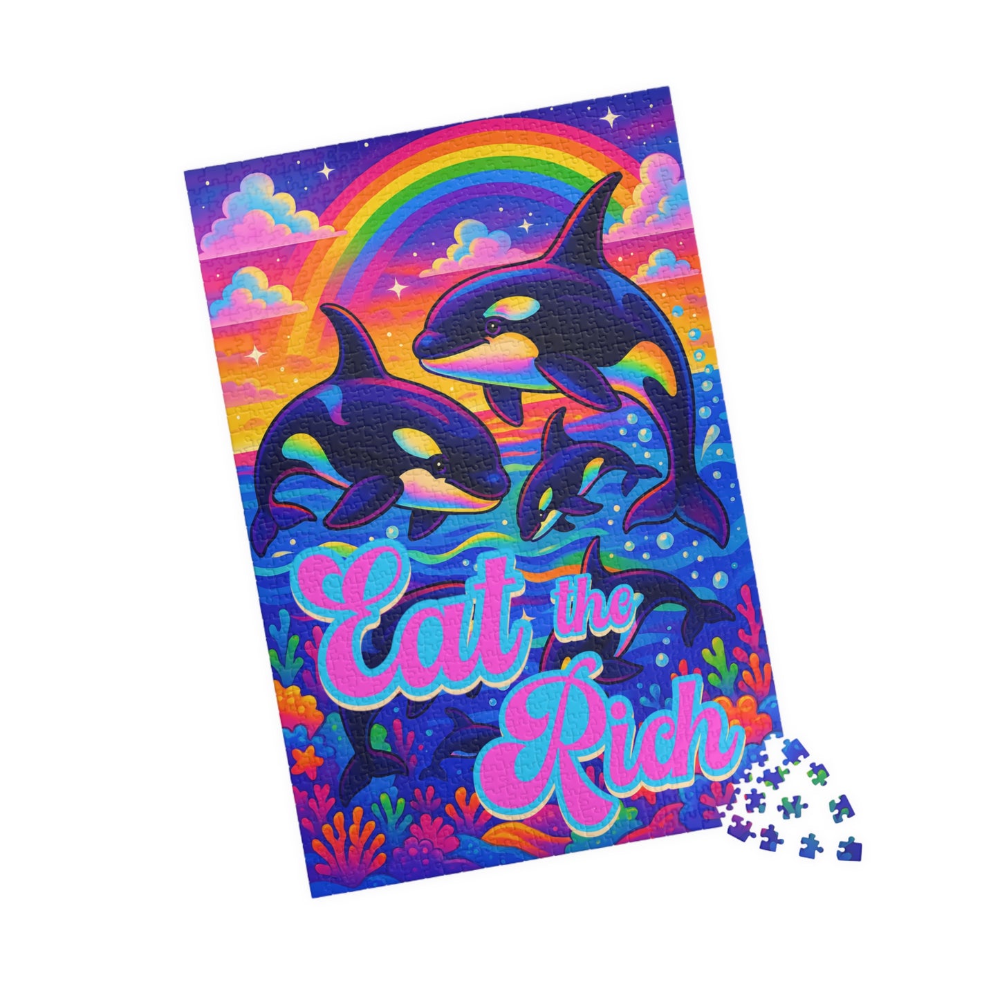 Bespattered Facade Eat the Rich Orcas 1014-Piece Puzzle