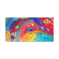 Bespattered Facade Rainbow Galaxy Stretched Matte Canvas Art Prints | Multiple Sizes