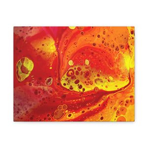 Bespattered Facade Flamin' Hot Stretched Matte Canvas Art Prints | Multiple Sizes