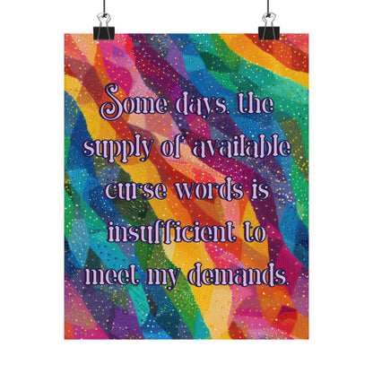 Bespattered Facade "The Supply of Available Curse Words" Giclée Archival Matte Paper Prints