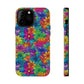 Bespattered Facade Bright Rainbow Flowers Impact-Resistant Case