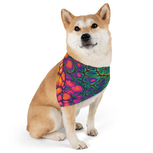 Bespattered Facade Neon Butterfly Pet Bandana Collar